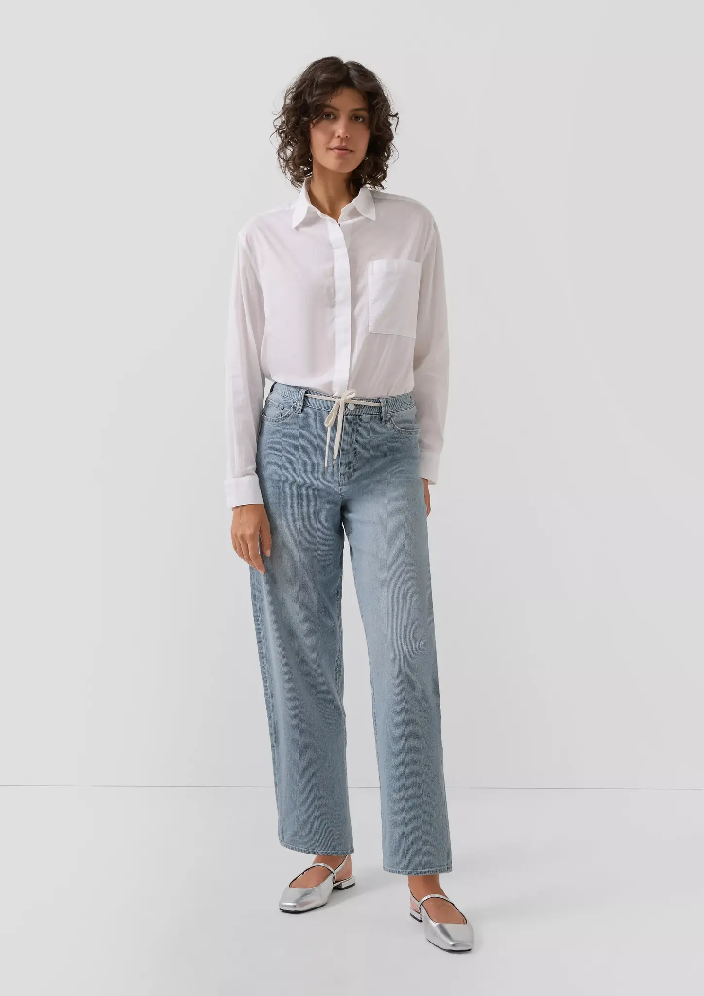 S. Oliver Barrel Broek Gestreept - Blue