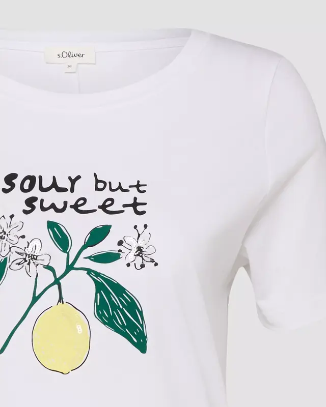 S. Oliver T-Shirt met Pailletten - White
