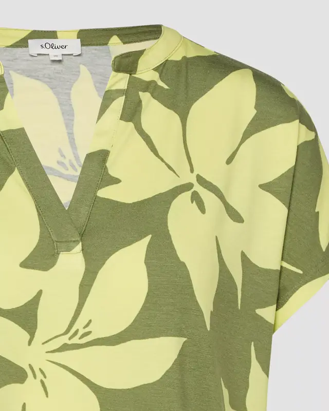 S. Oliver Print T-Shirt - Olive Green