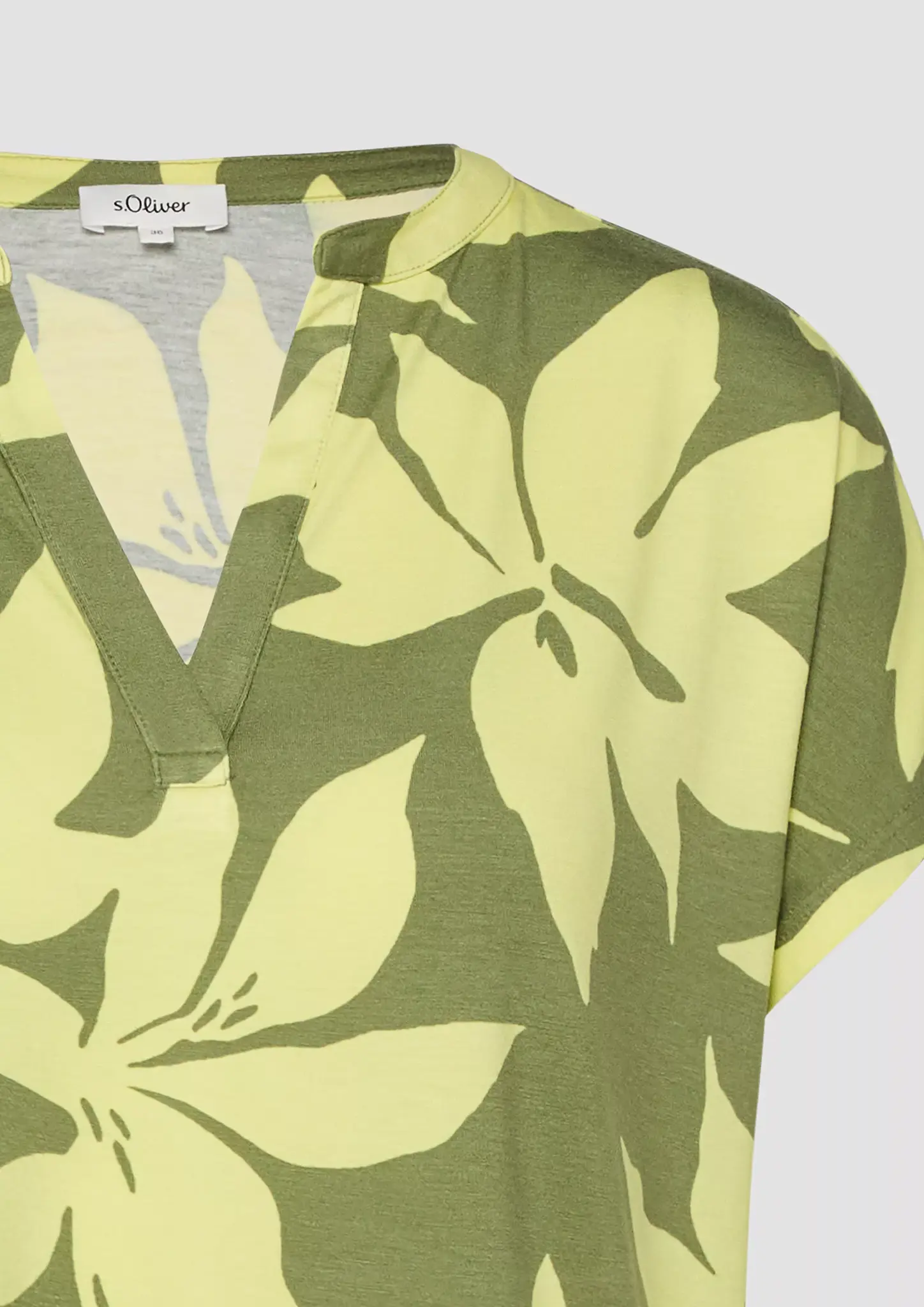 S. Oliver Print T-Shirt - Olive Green