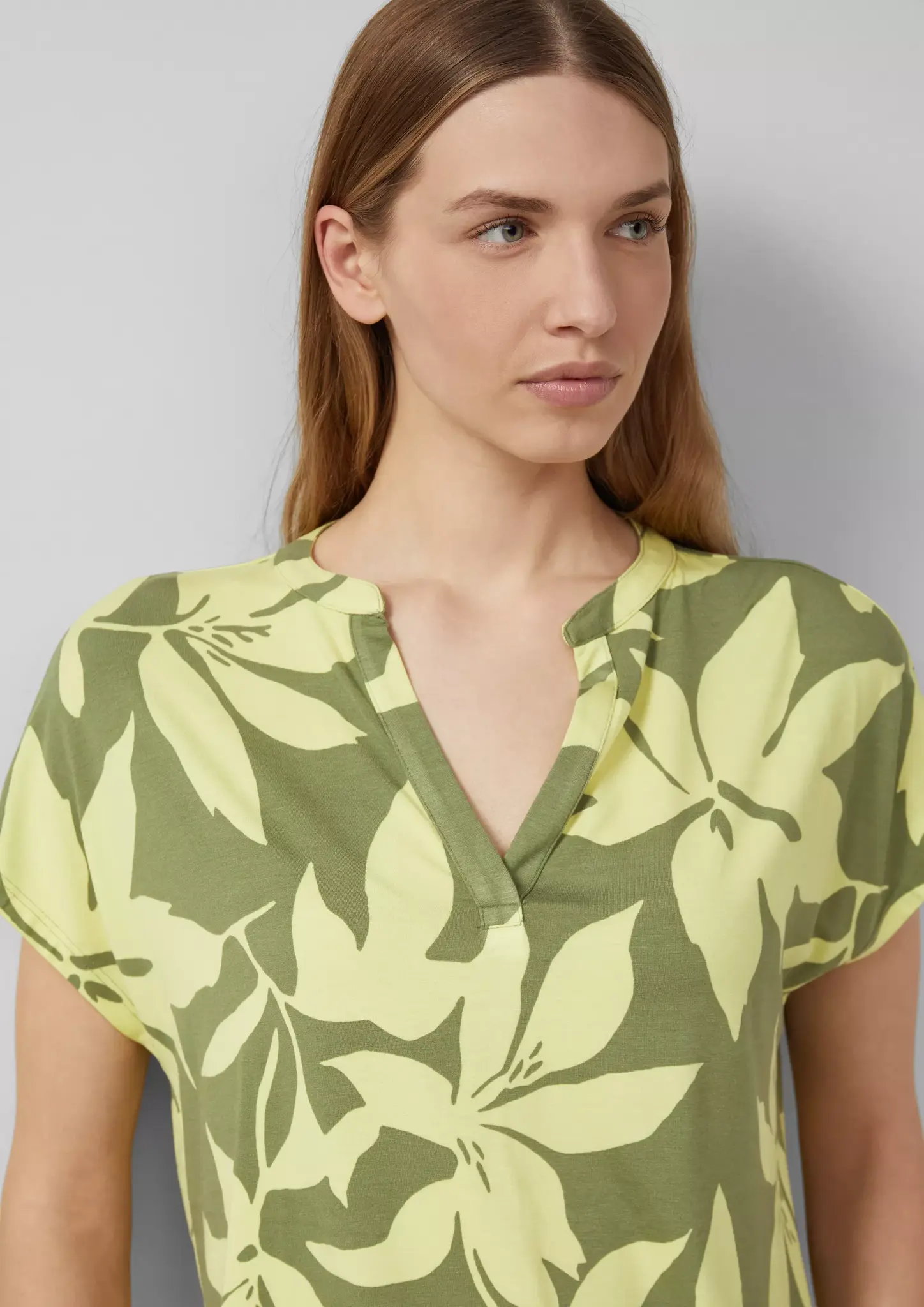 S. Oliver Print T-Shirt - Olive Green
