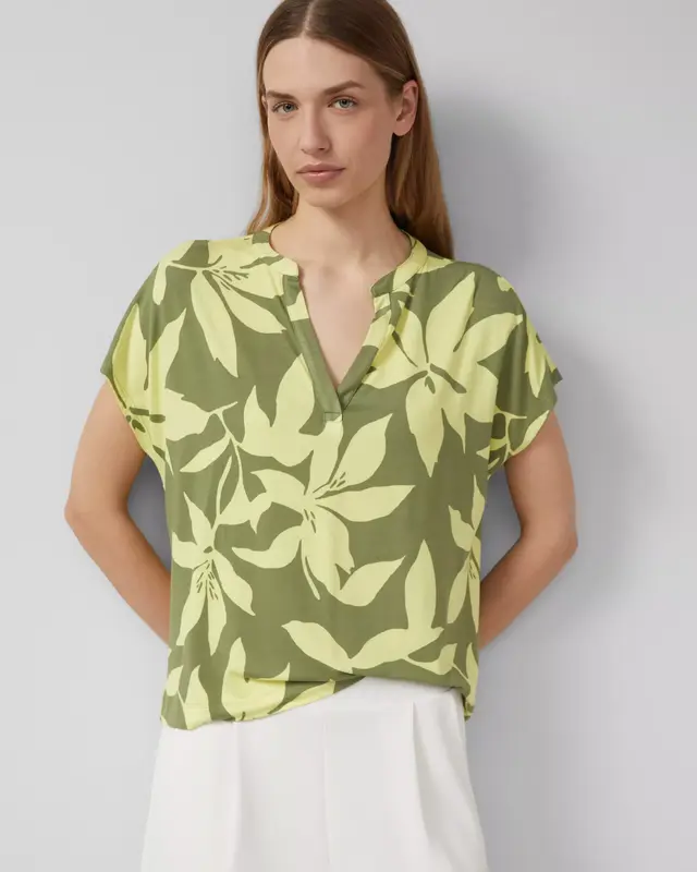 S. Oliver Print T-Shirt - Olive Green