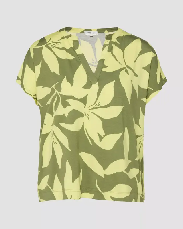S. Oliver Print T-Shirt - Olive Green