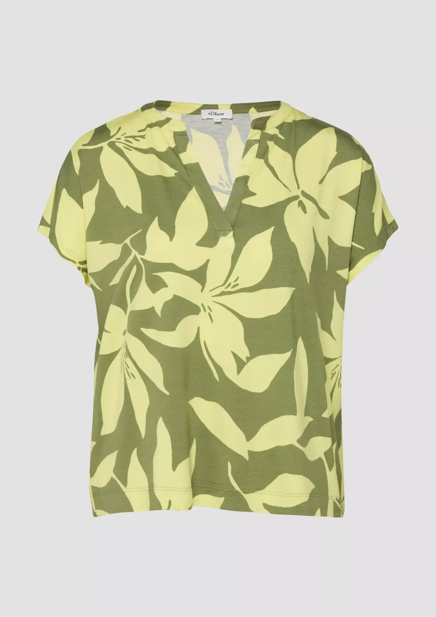 S. Oliver Print T-Shirt - Olive Green