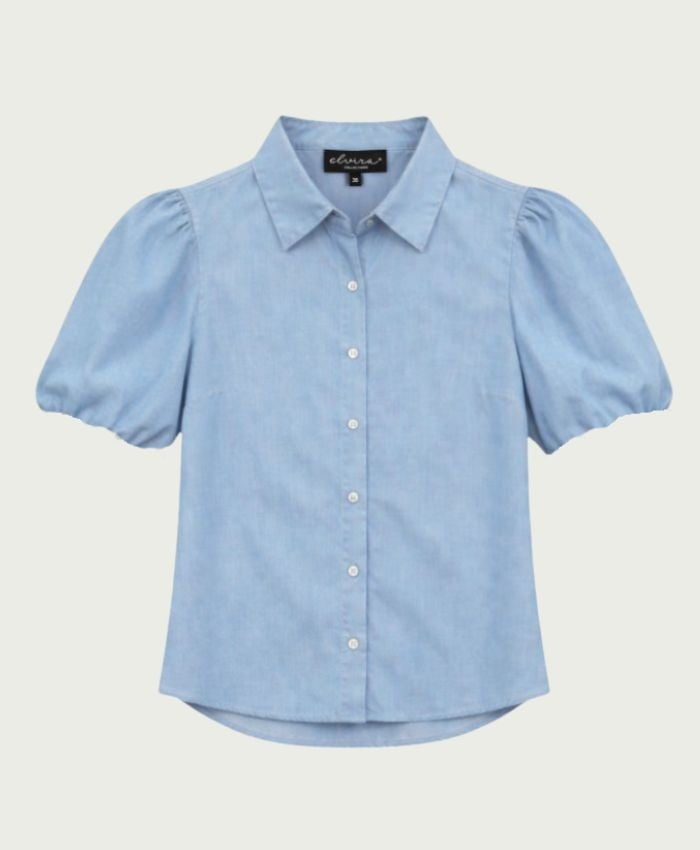 Elvira Collections Bluse Saskia - Light Blue