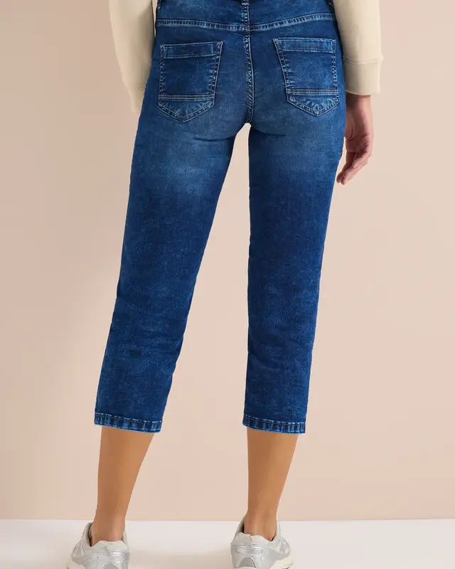 Cecil 3/4-Jeans Scarlett - Mid Blue Used Wash