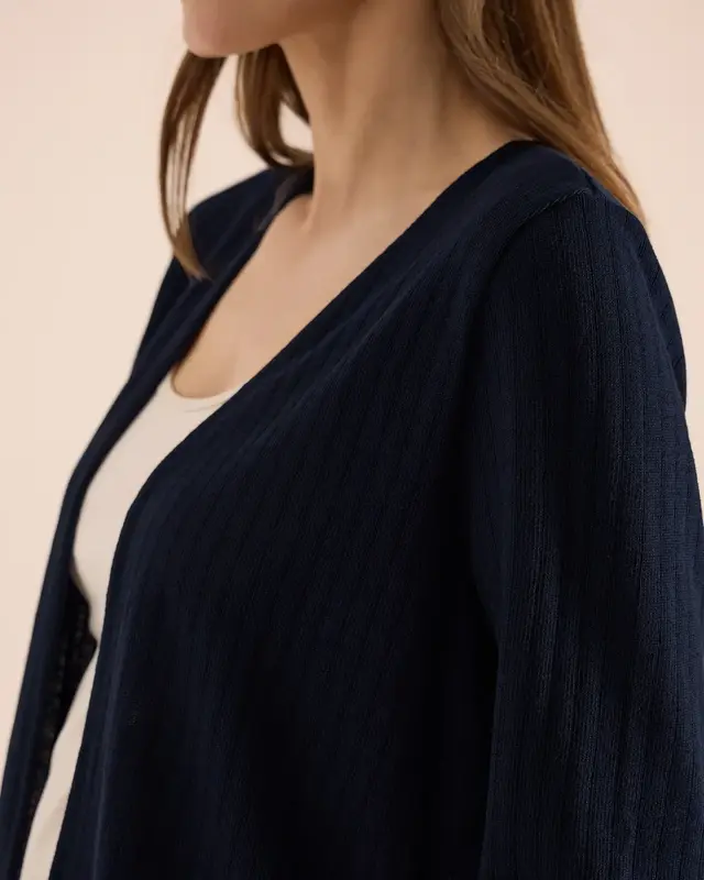 Cecil Cardigan Strick Optik - Universal Blue