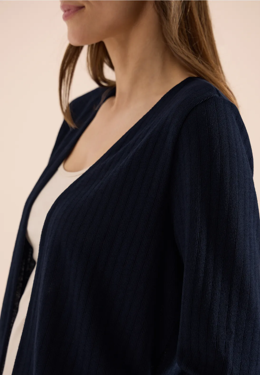 Cecil Cardigan Knit Look - Universal Blue