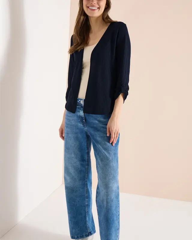 Cecil Cardigan Knit Look - Universal Blue
