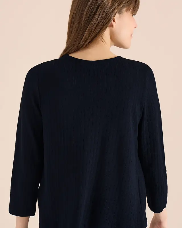 Cecil Vest Gebreide Look - Universal Blue