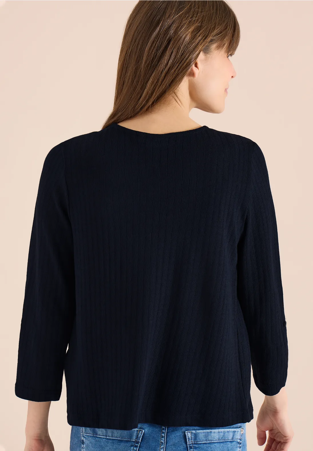 Cecil Cardigan Knit Look - Universal Blue