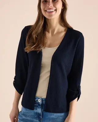 Cecil Vest Gebreide Look - Universal Blue