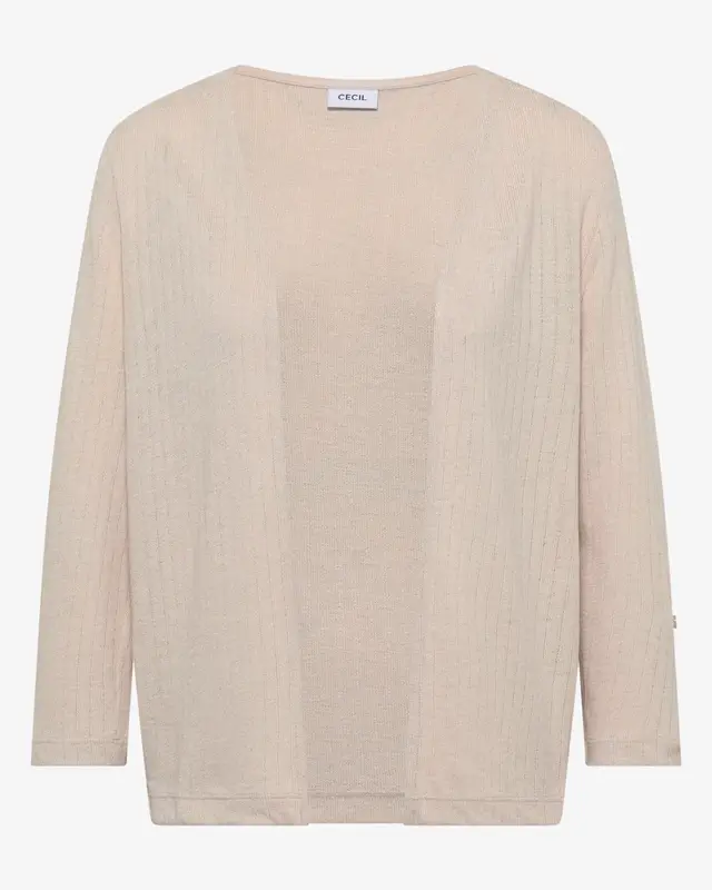 Cecil Cardigan Strick Optik - Pearl Beige