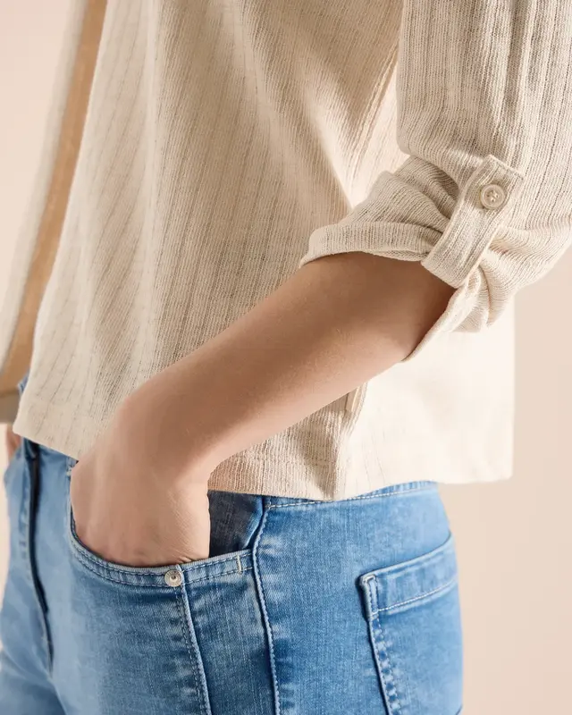 Cecil Cardigan Knit Look - Pearl Beige