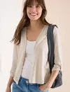 Cecil Cardigan Strick Optik - Pearl Beige