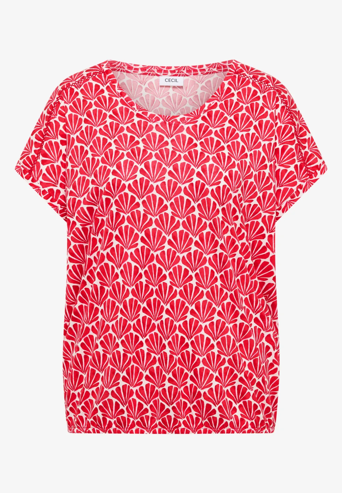 Cecil Print Shirt - Glazed Apple Red