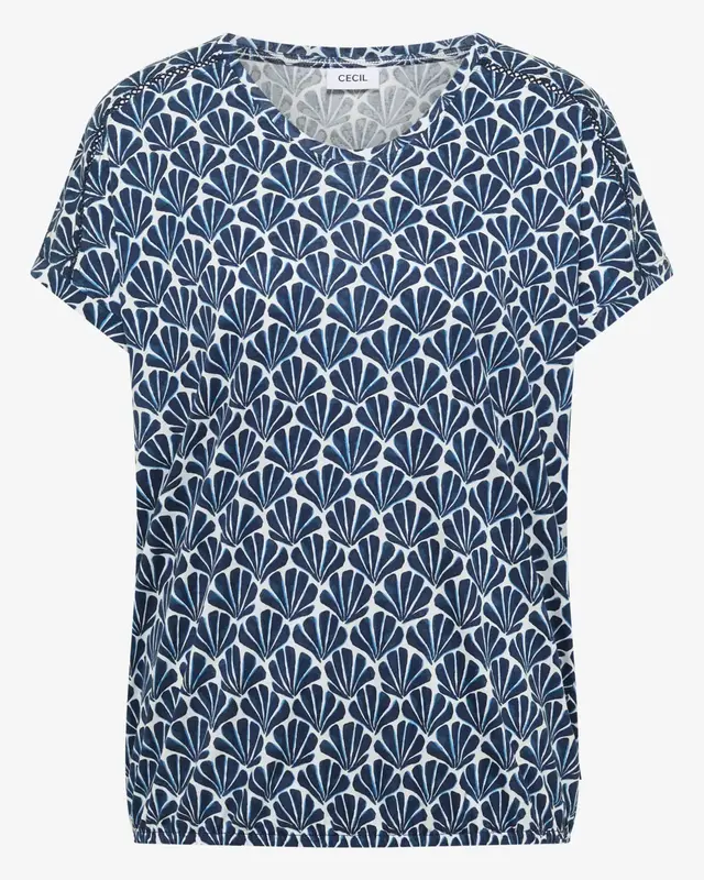 Cecil Print Shirt - Universal Blue