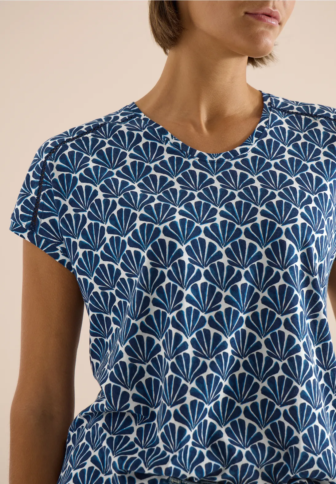 Cecil Print Shirt - Universal Blue