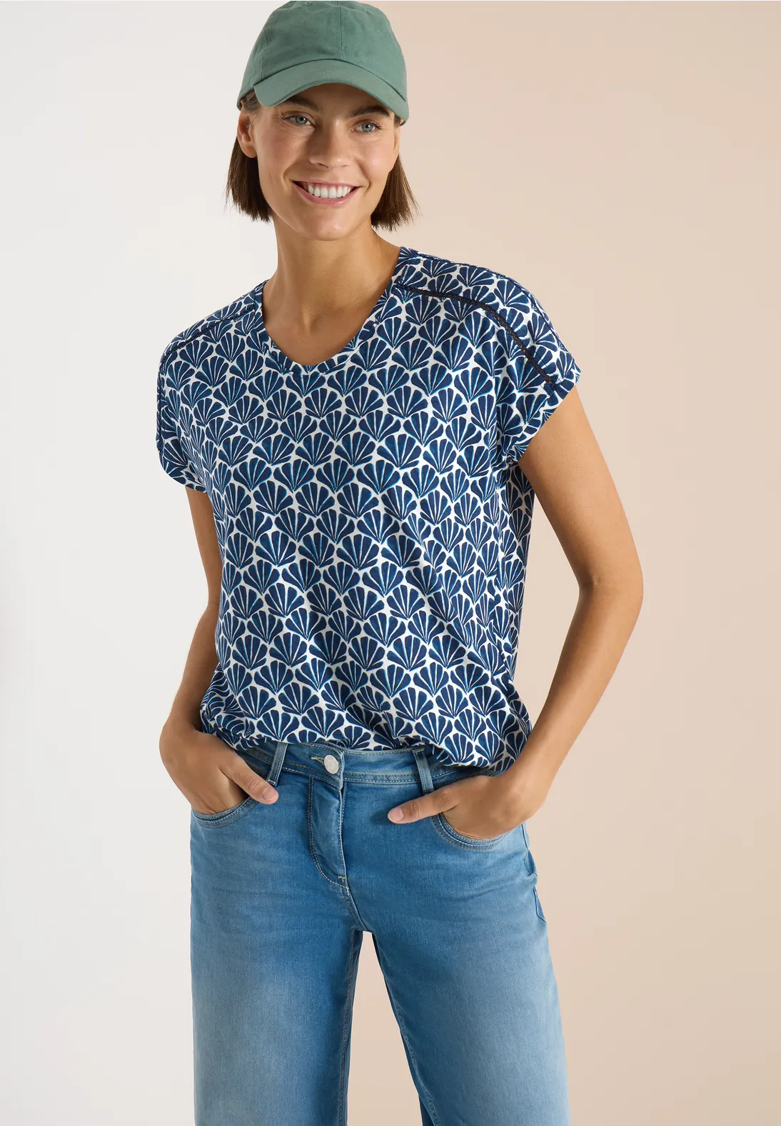 Cecil Print Shirt - Universal Blue