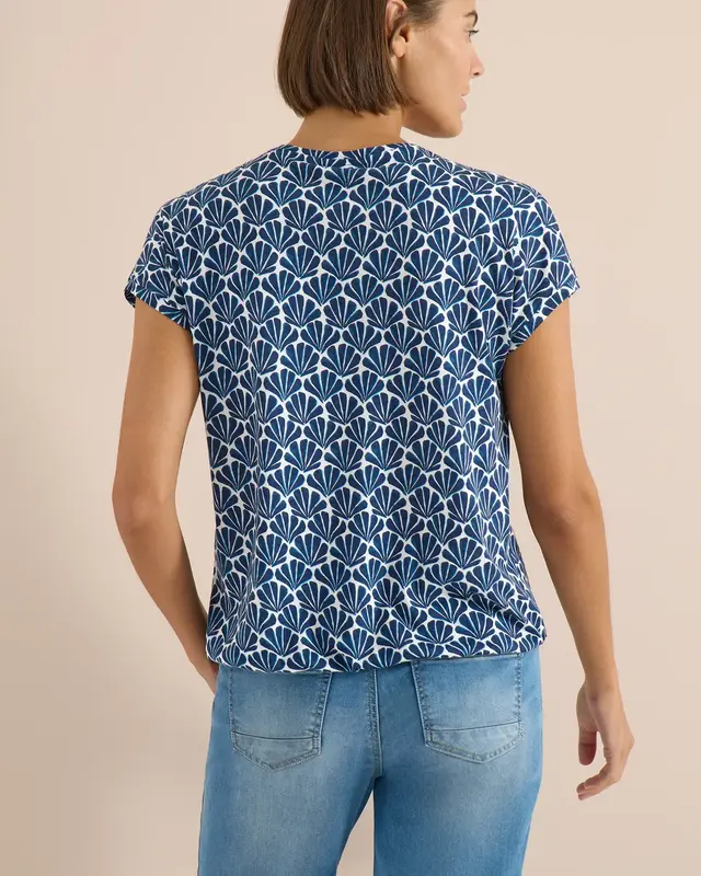 Cecil Print Shirt - Universal Blue