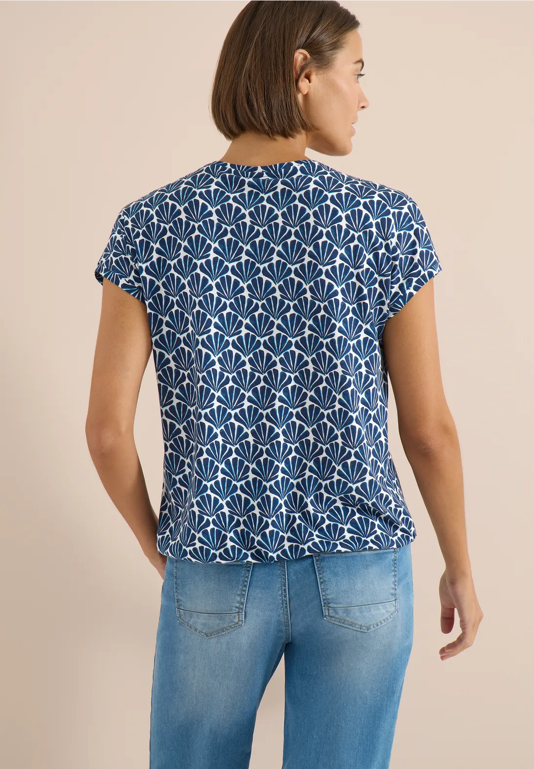 Cecil Print Shirt - Universal Blue