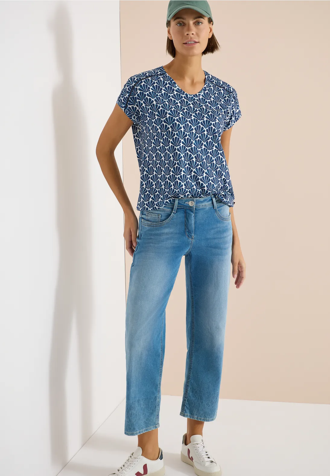 Cecil Print Shirt - Universal Blue