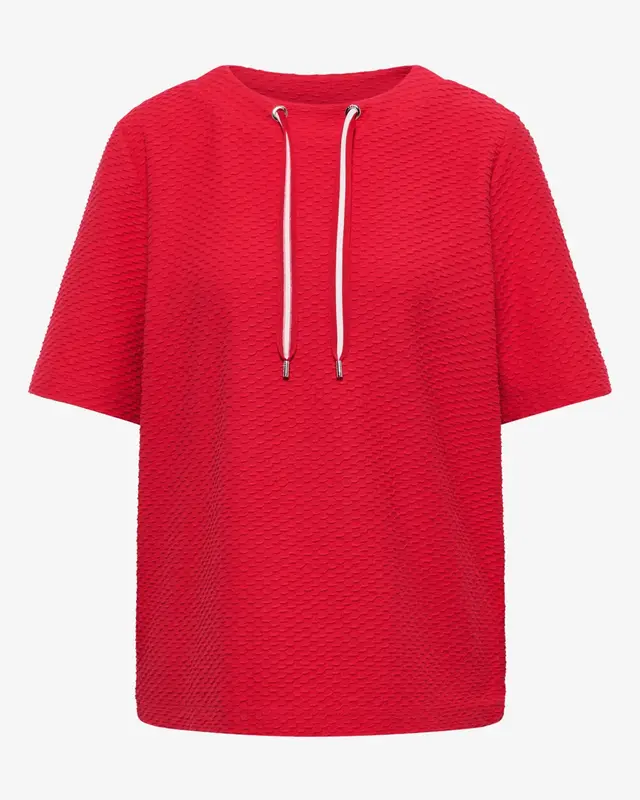 Cecil Struktur Shirt - Glazed Apple Red