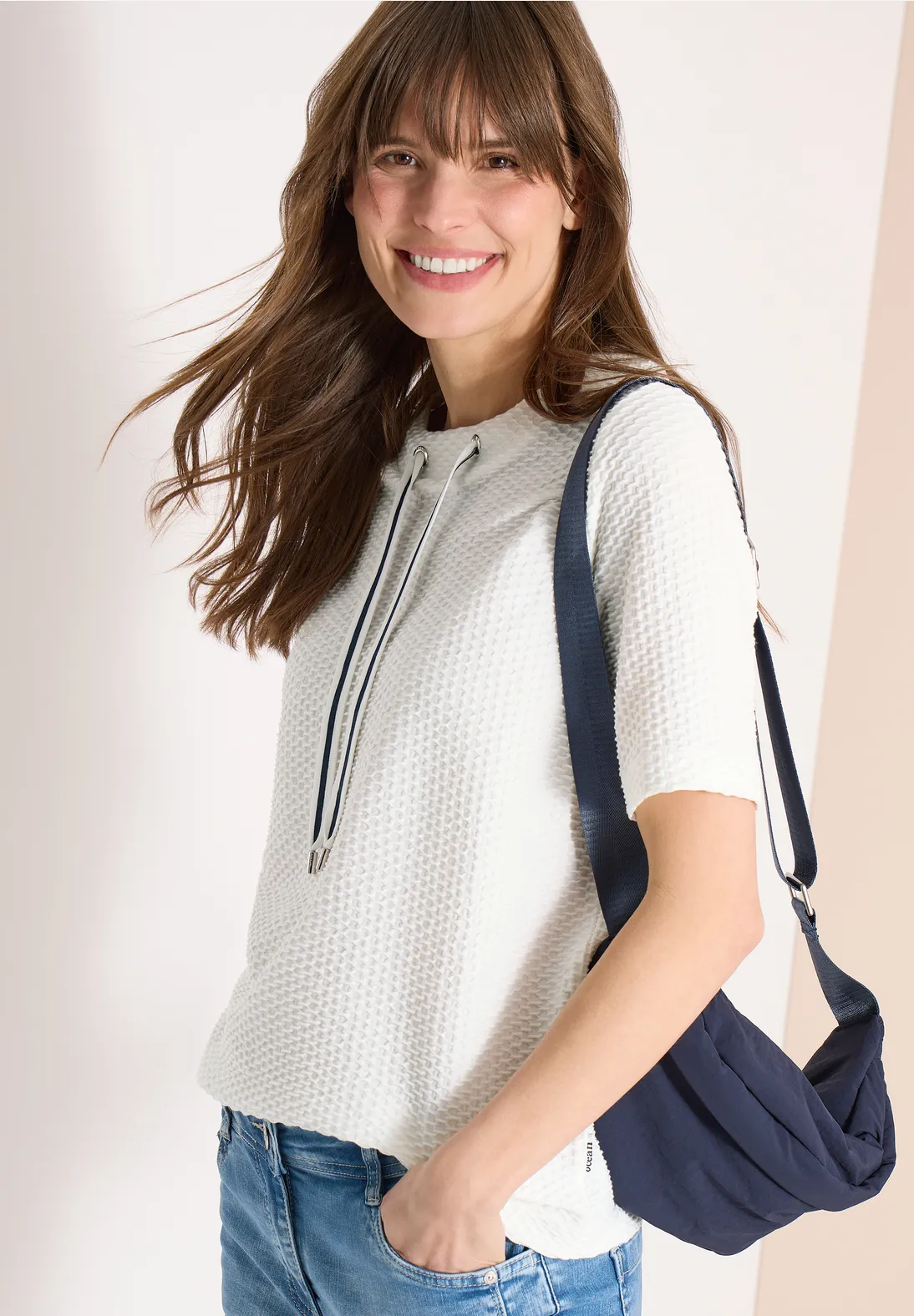 Cecil Struktur Shirt - Vanilla White