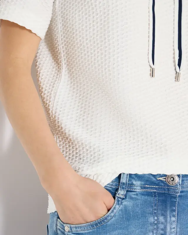 Cecil Struktur Shirt - Vanilla White