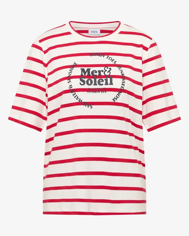 Cecil Gestreept Shirt - Glazed Apple Red