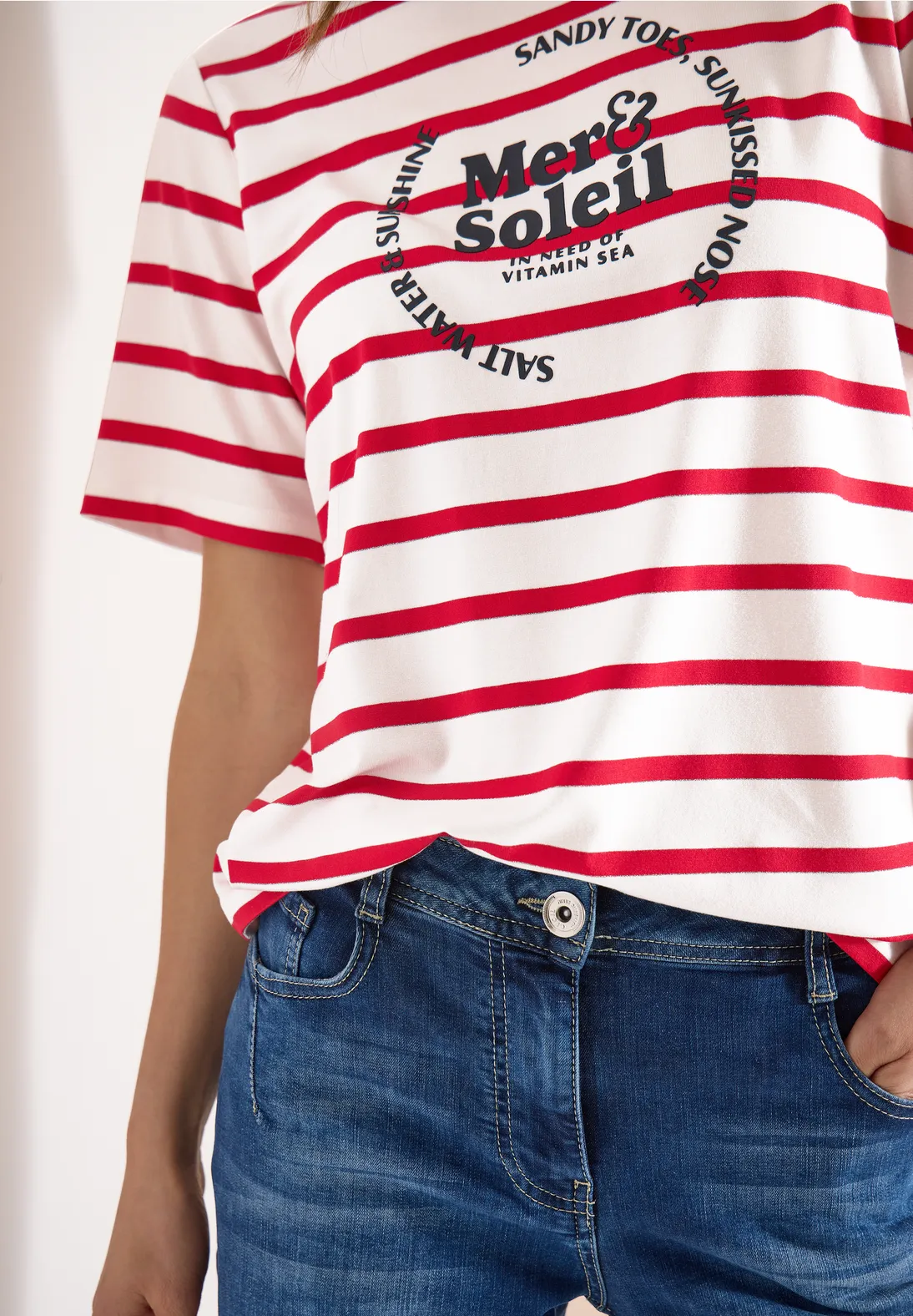 Cecil Striped Shirt - Glazed Apple Red