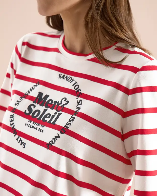 Cecil Gestreept Shirt - Glazed Apple Red