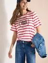 Cecil Striped Shirt - Glazed Apple Red