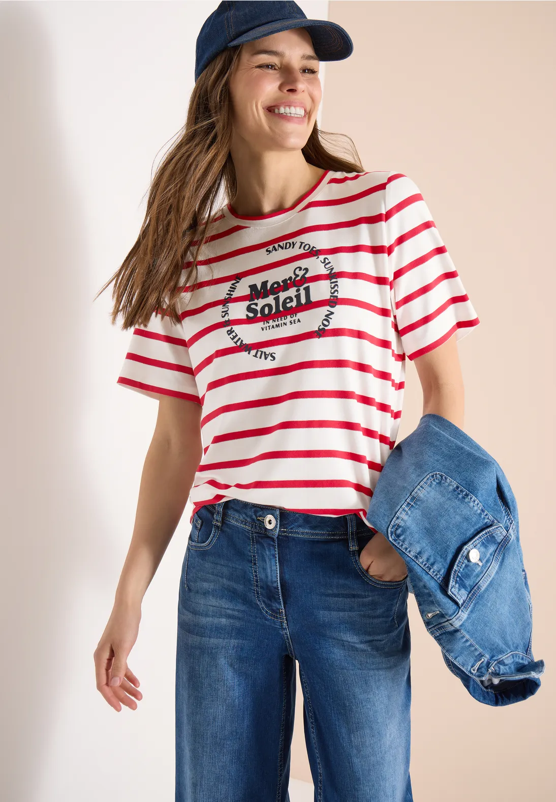 Cecil Gestreiftes Shirt - Glazed Apple Red