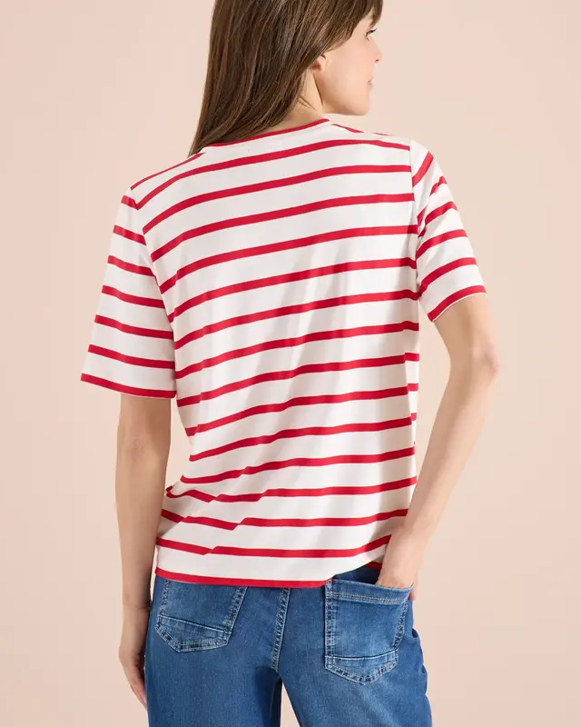 Cecil Gestreiftes Shirt - Glazed Apple Red