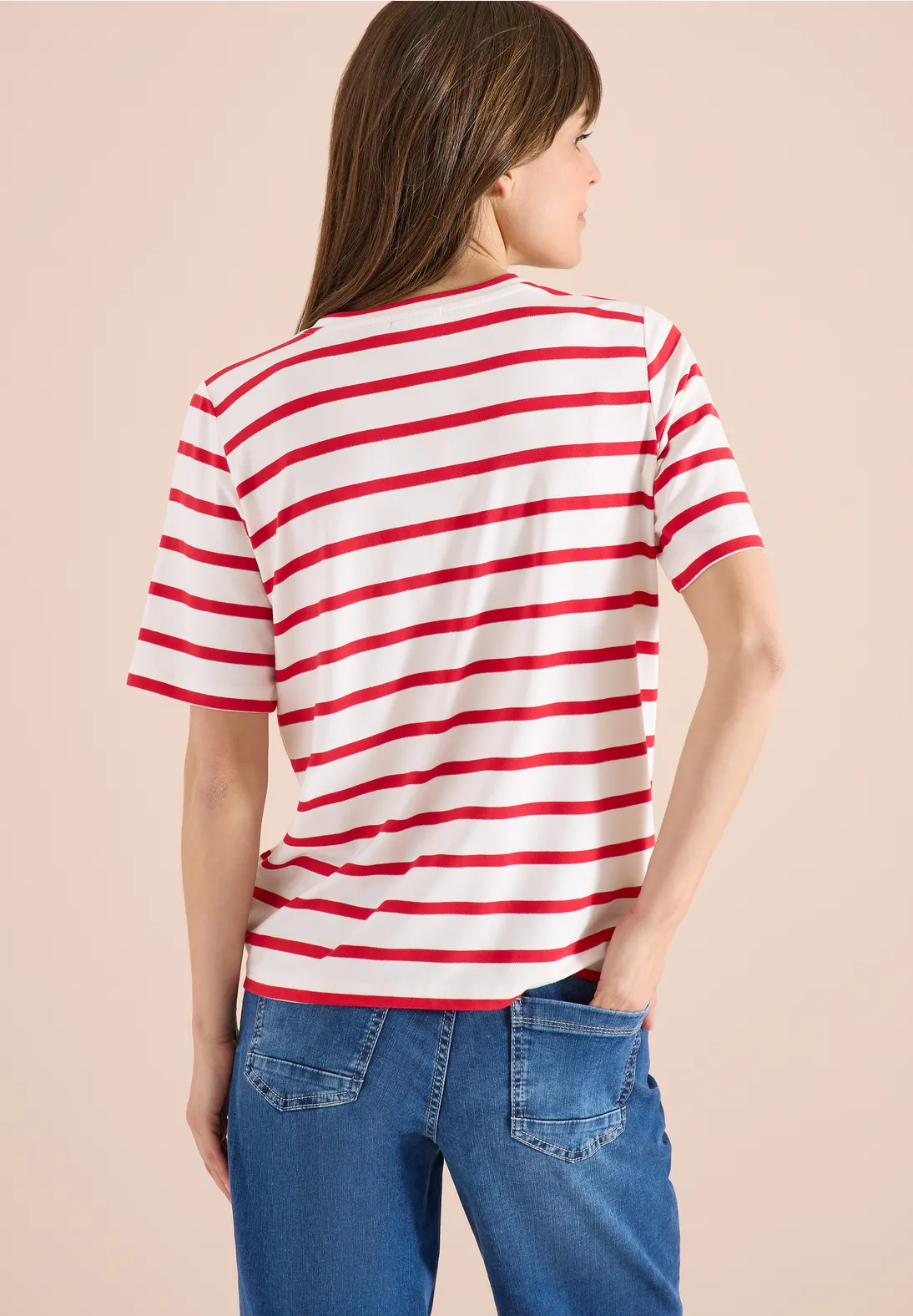 Cecil Striped Shirt - Glazed Apple Red