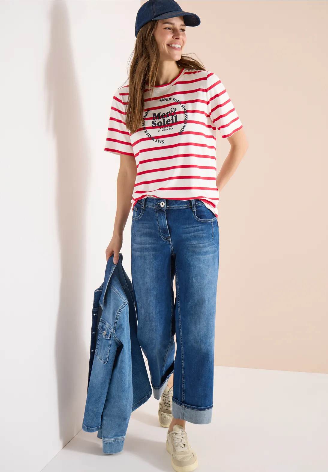 Cecil Striped Shirt - Glazed Apple Red