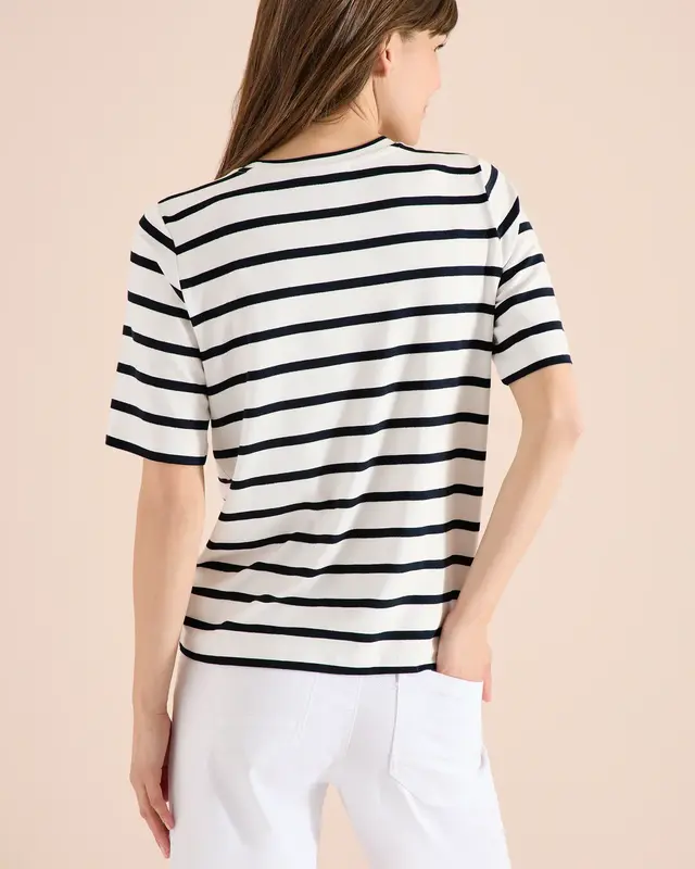 Cecil Gestreept Shirt - Universal Blue