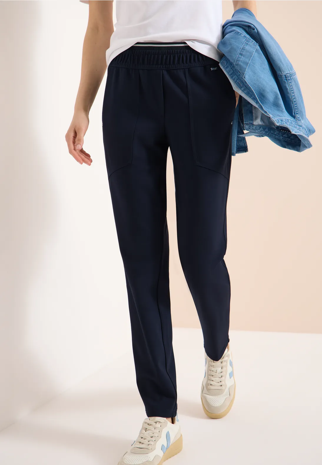 Cecil Casual Fit Pants Tracey - Universal Blue