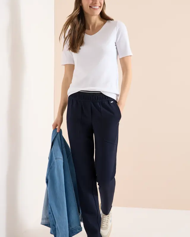Cecil Casual Fit Pants Tracey - Universal Blue