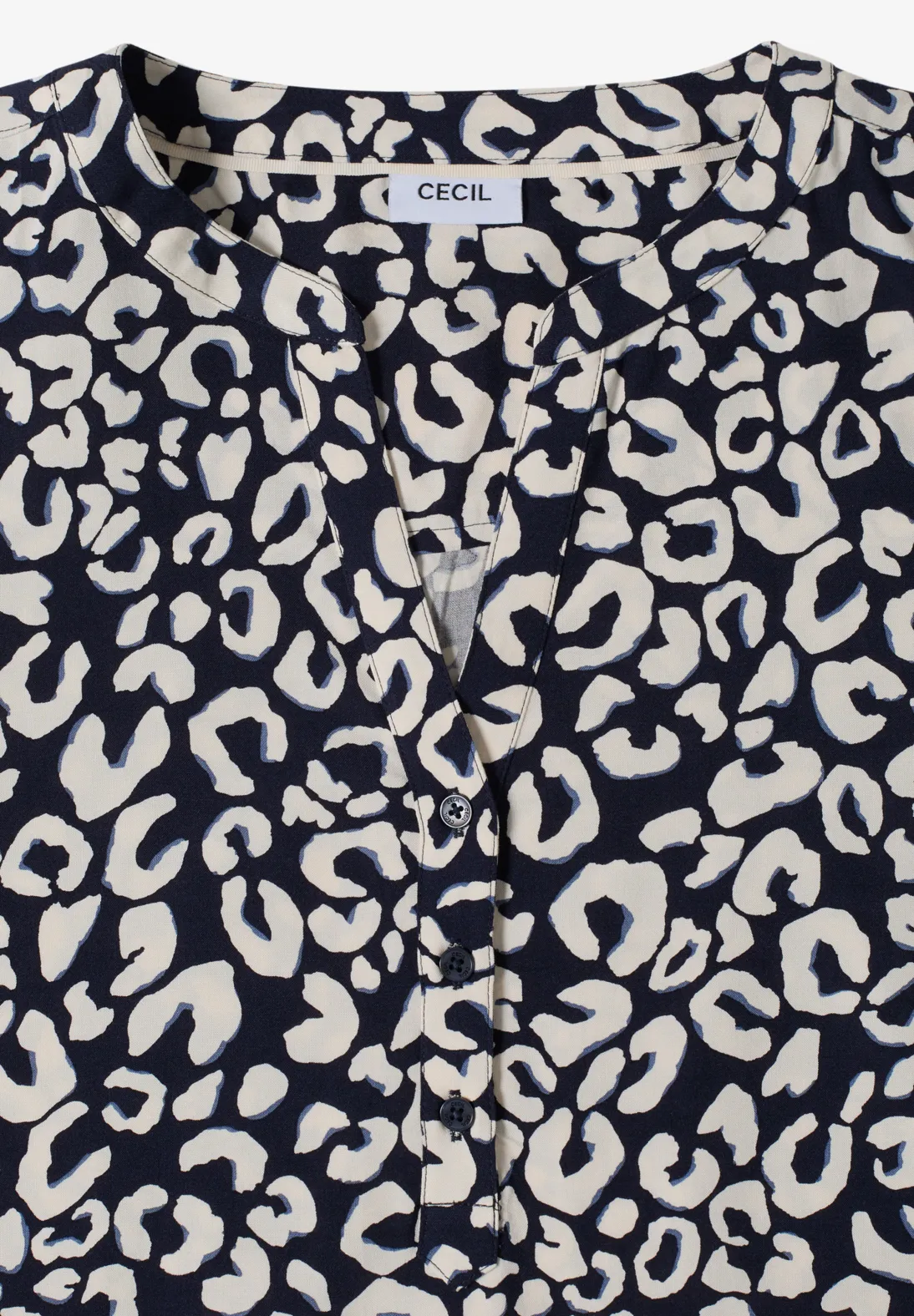 Cecil Bluse mit Leo Muster - Universal Blue