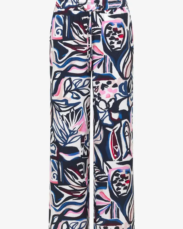 Cecil Print Pants Neele - Universal Blue