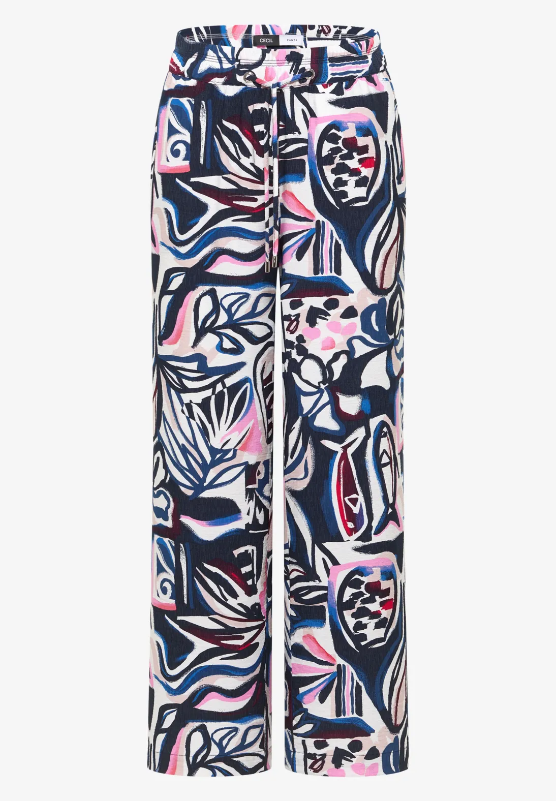 Cecil Print Pants Neele - Universal Blue