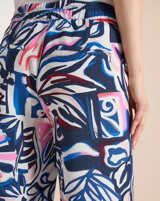 Cecil Print Pants Neele - Universal Blue