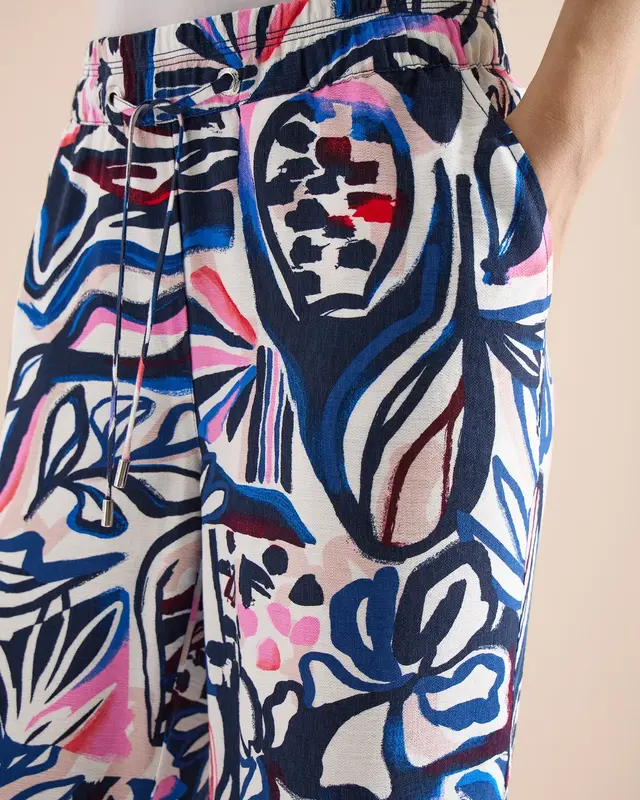 Cecil Print Broek Neele - Universal Blue