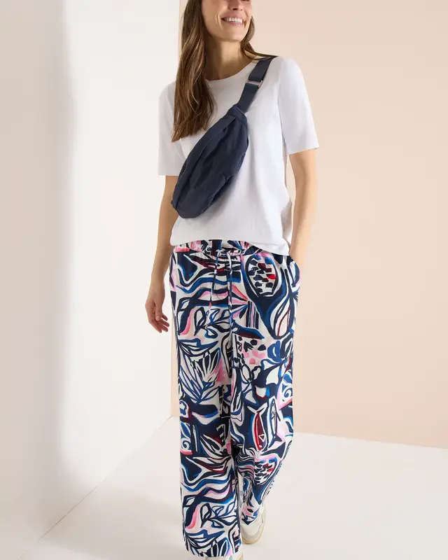 Cecil Print Hose Neele - Universal Blue