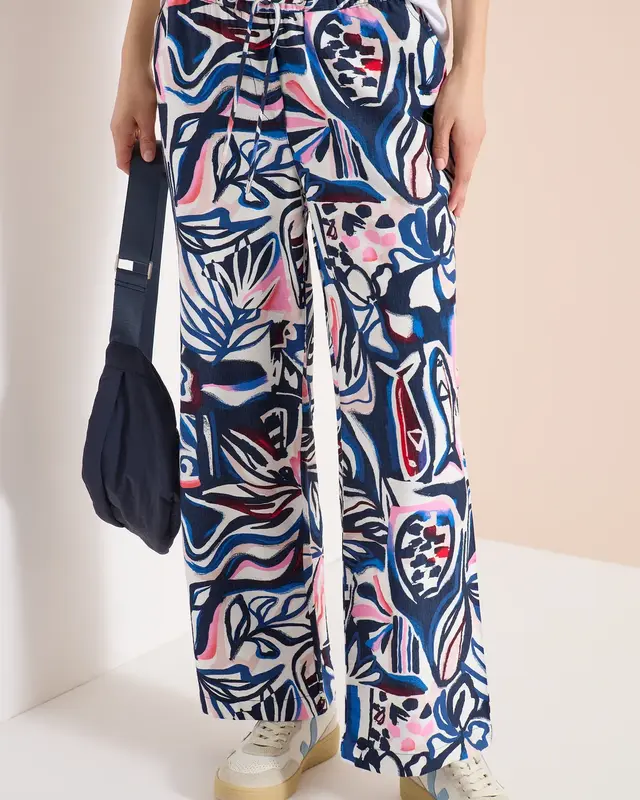 Cecil Print Hose Neele - Universal Blue