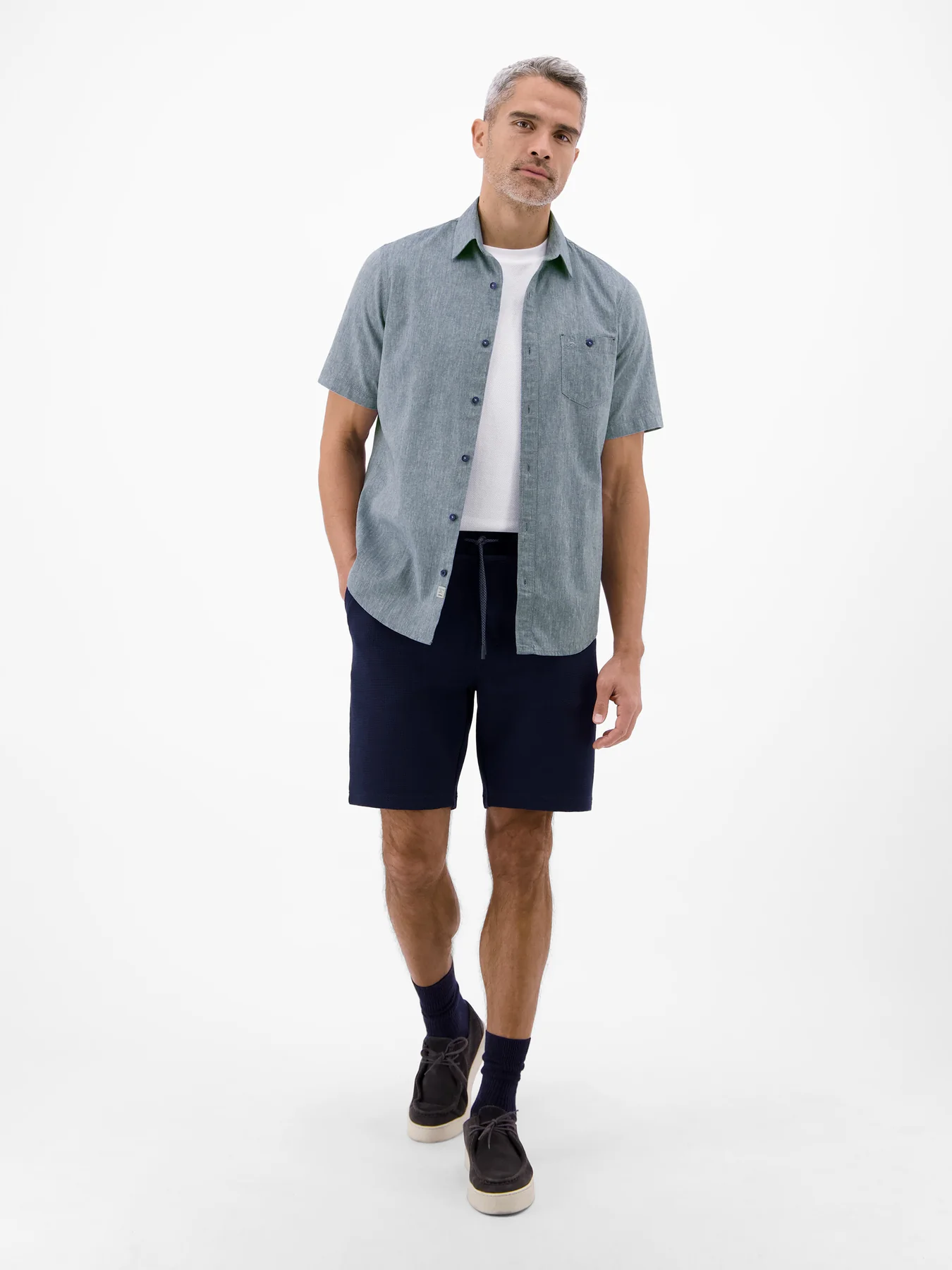 Lerros Linen Blend Shirt - True Blue