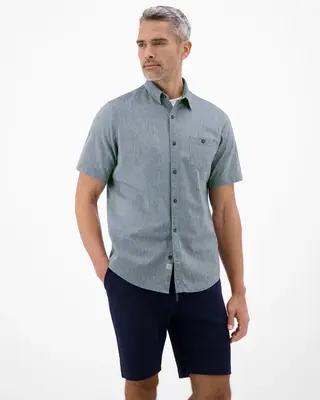 Lerros Linen Blend Shirt - True Blue