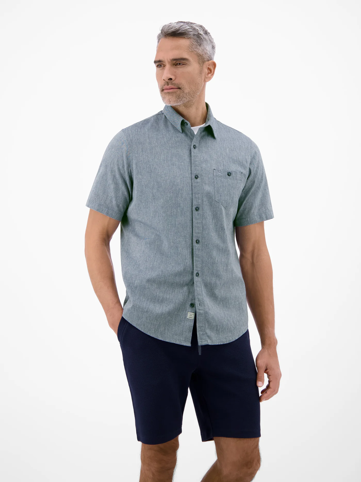 Lerros Linen Blend Shirt - True Blue